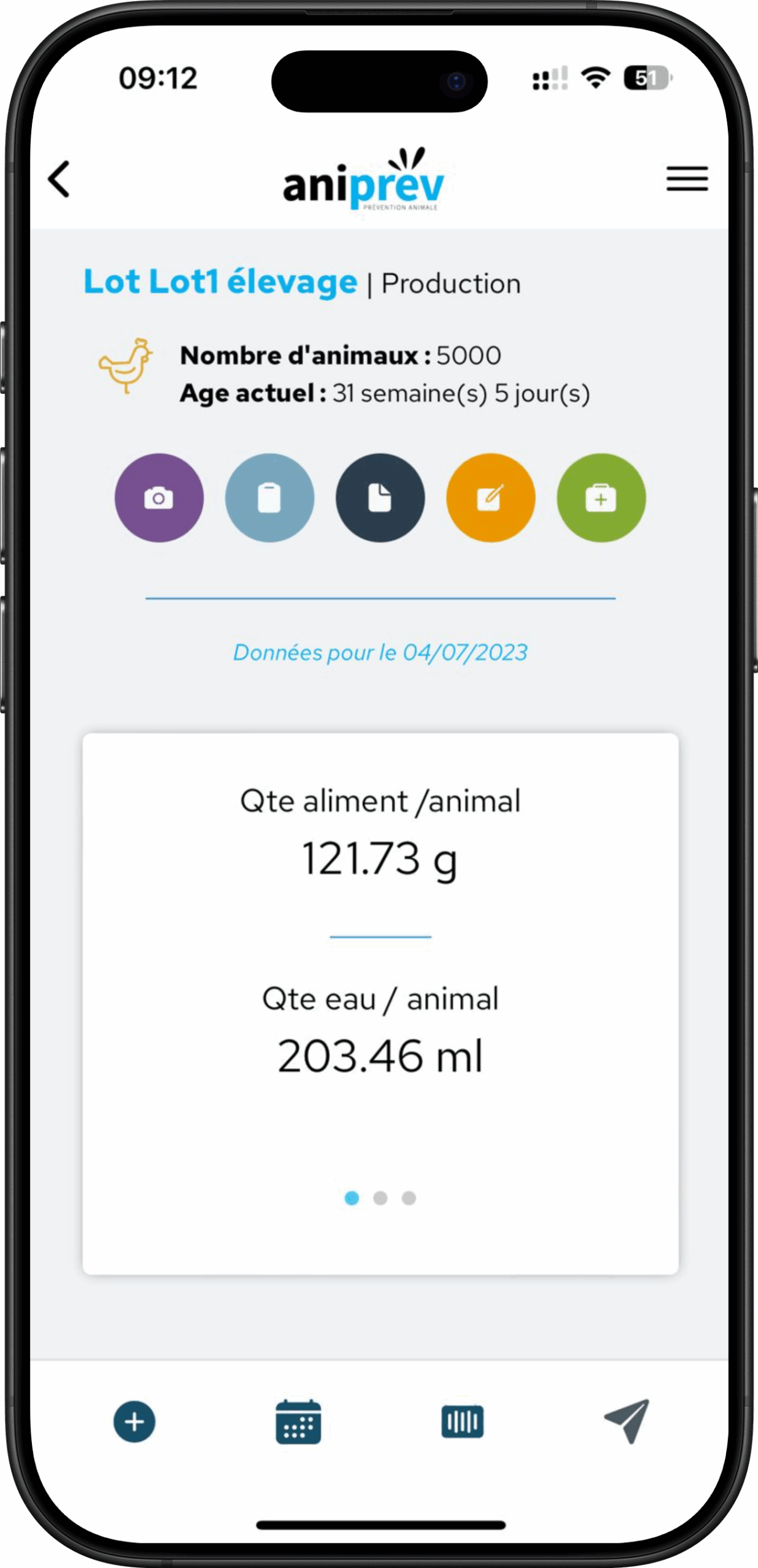 Mockup de l'application Aniprev