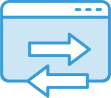 Icône de partage des données sur l'application Aniprev